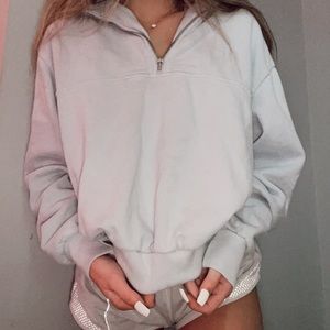 brandy melville super soft half zip up!!